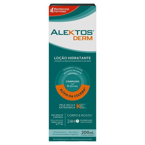 Alektos Derm Loção Hidratante Corpo e Rosto 200mL - Imagem 1